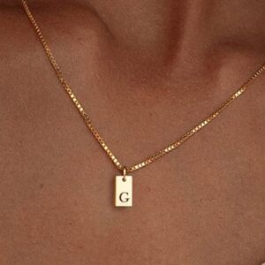 14K Gold Plated Initial l  Necklace